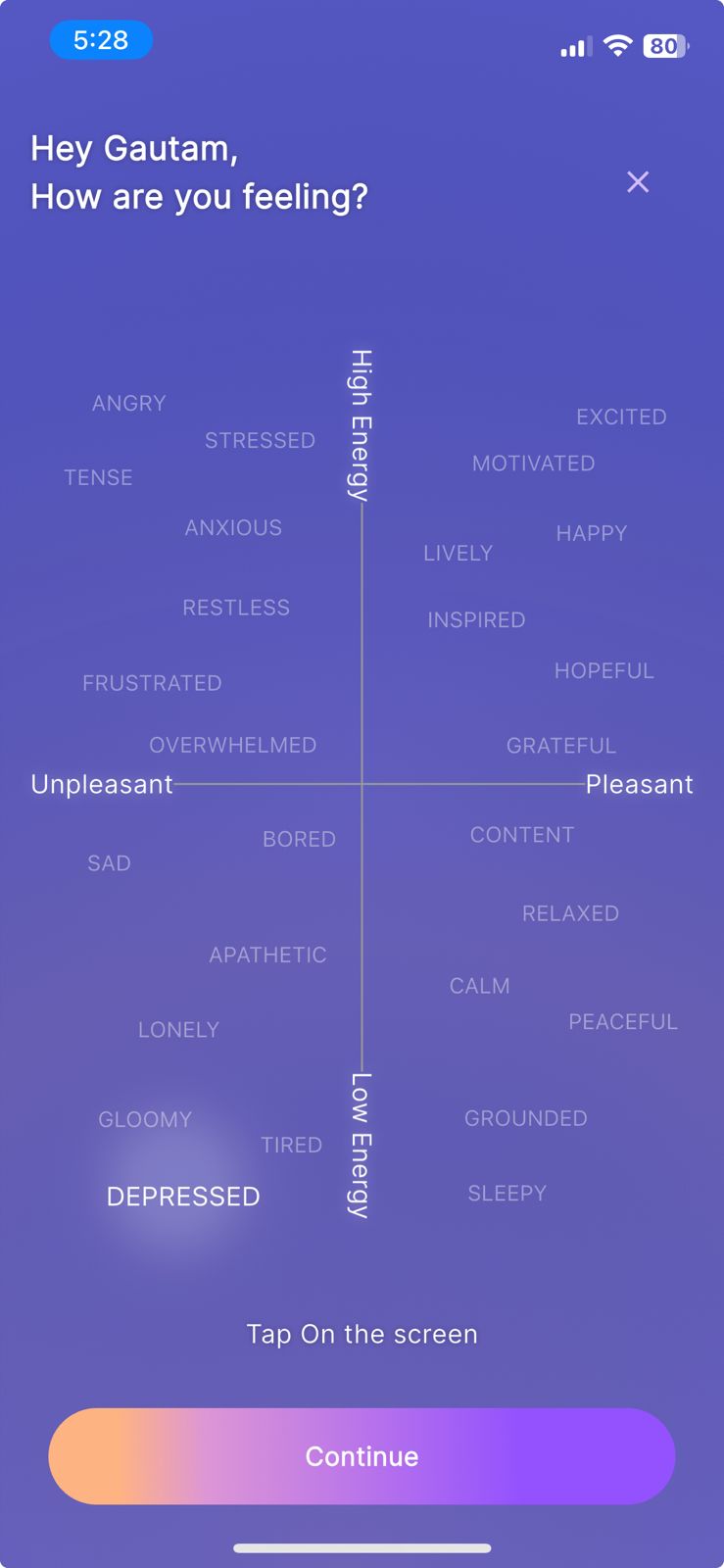 App screen