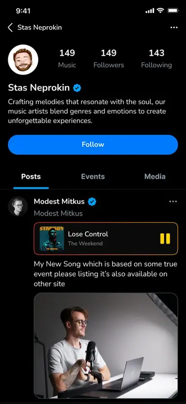 App screen