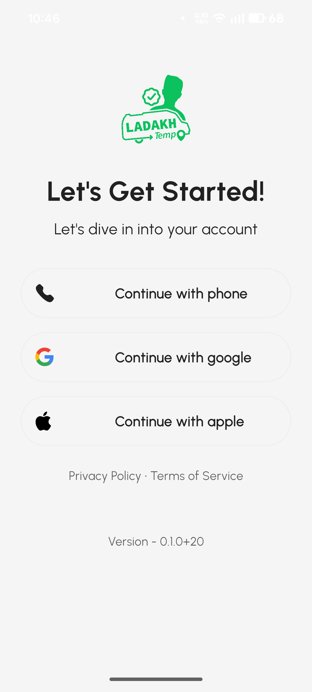 App screen