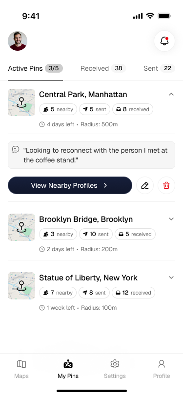 App screen
